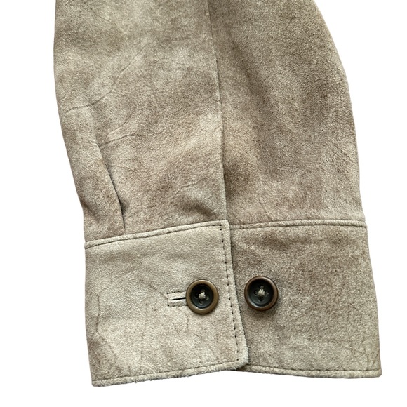 Nat Nast Genuine Leather Jacket Mens Size M Suede Pockets Light Brown - Picture 3 of 6